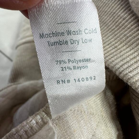 Marine Layer Sweatshirt Mens Medium Cream Oat Heather Corbet Quilted Crew Neck - Picture 5 of 8